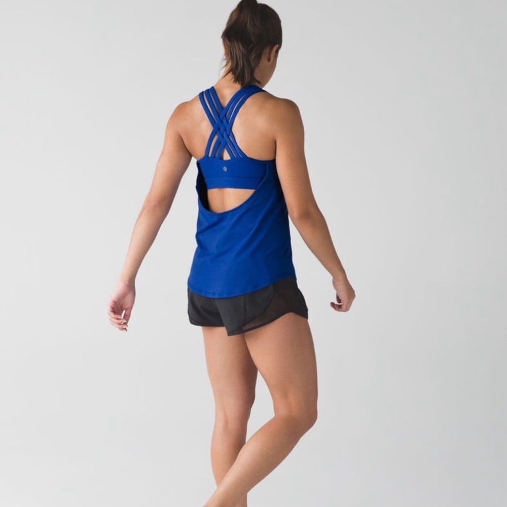 Lululemon Sapphire Blue Strappy Luxtreme Tank Top